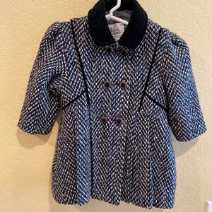 VINTAGE Angels Garment Tailored Double Breasted Wool Dress Coat Girls Size 2